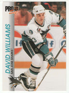 David Williams RC - San Jose Sharks (NHL Hockey Card) 1992-93 Pro Set # 172 Mint