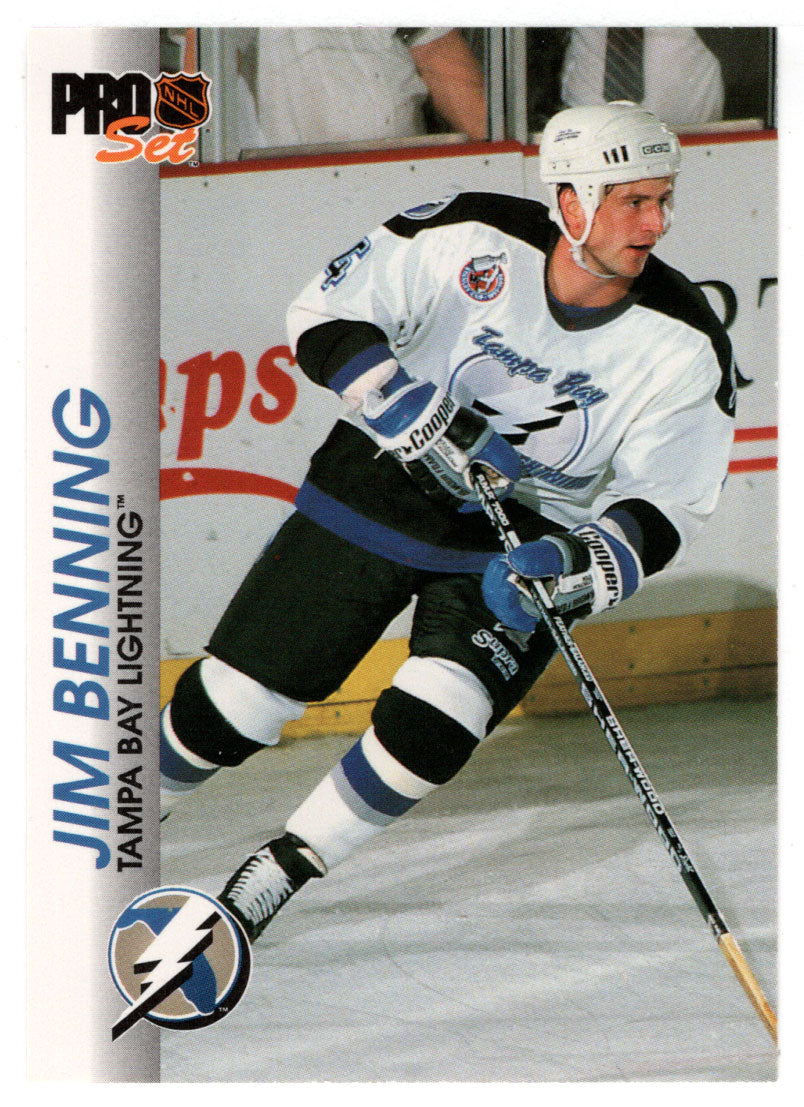 Jim Benning - Tampa Bay Lightning (NHL Hockey Card) 1992-93 Pro Set # 181 Mint