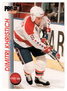 Dimitri Khristich - Washington Capitals (NHL Hockey Card) 1992-93 Pro Set # 208 Mint
