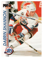 Darrin Shannon - Winnipeg Jets (NHL Hockey Card) 1992-93 Pro Set # 218 Mint