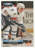 Bill Lindsay RC - Quebec Nordiques (NHL Hockey Card) 1992-93 Pro Set # 239 Mint