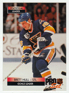 Brett Hull - St. Louis Blues - Statistical Leader (NHL Hockey Card) 1992-93 Pro Set # 245 Mint