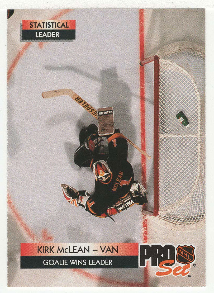 Kirk McLean - Vancouver Canucks - Statistical Leader (NHL Hockey Card) 1992-93 Pro Set # 250 Mint