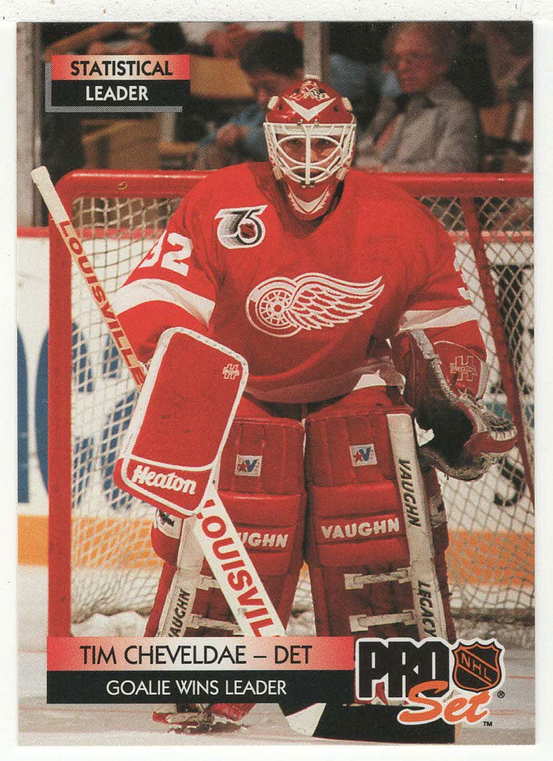 Tim Cheveldae - Detroit Red Wings - Statistical Leader (NHL Hockey Card) 1992-93 Pro Set # 251 Mint
