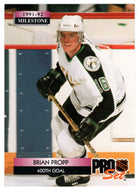 Brian Propp - Minnesota North Stars - Milestone (NHL Hockey Card) 1992-93 Pro Set # 257 Mint