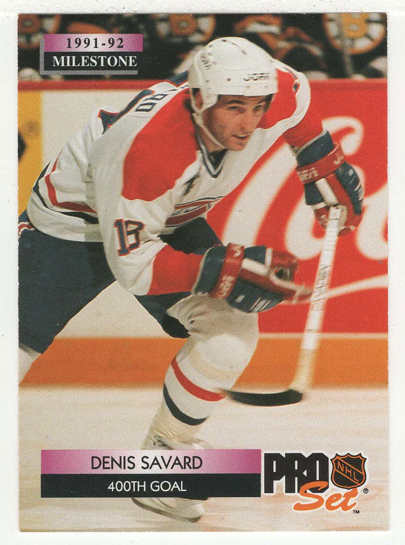 Denis Savard - Montreal Canadiens - Milestone (NHL Hockey Card) 1992-93 Pro Set # 260 Mint