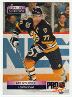 Ray Bourque - Boston Bruins - Milestone (NHL Hockey Card) 1992-93 Pro Set # 261 Mint