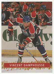 Vincent Damphousse - Edmonton Oilers - Gold Team Leaders (NHL Hockey Card) 1992-93 Pro Set # 5 Mint