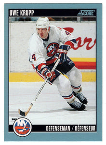 Uwe Krupp - New York Islanders (NHL Hockey Card) 1992-93 Score Canadian # 77 Mint