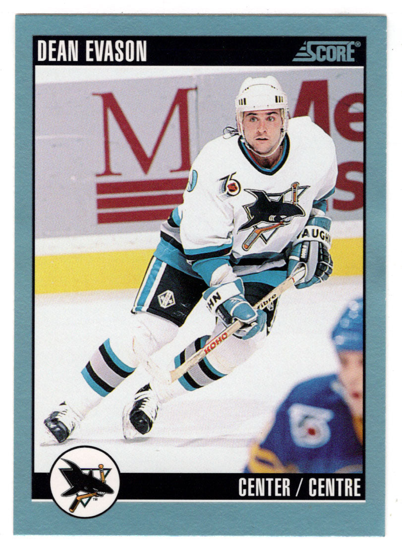 Dean Evason - San Jose Sharks (NHL Hockey Card) 1992-93 Score Canadian # 103 Mint