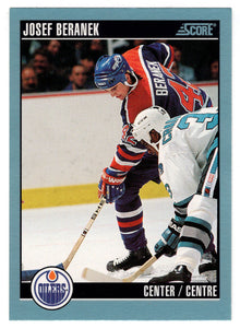 Josef Beranek - Edmonton Oilers (NHL Hockey Card) 1992-93 Score Canadian # 105 Mint