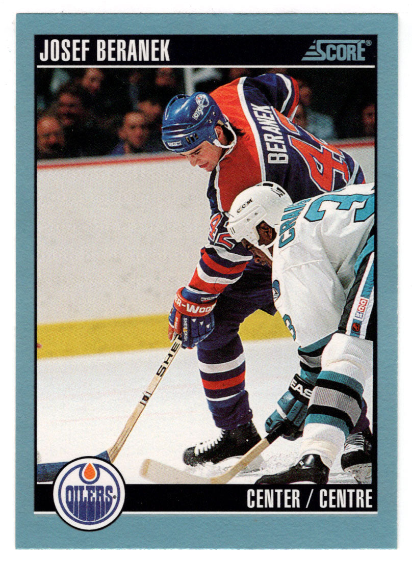 Josef Beranek - Edmonton Oilers (NHL Hockey Card) 1992-93 Score Canadian # 105 Mint