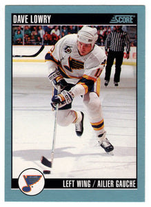 Dave Lowry - St. Louis Blues (NHL Hockey Card) 1992-93 Score Canadian # 109 Mint