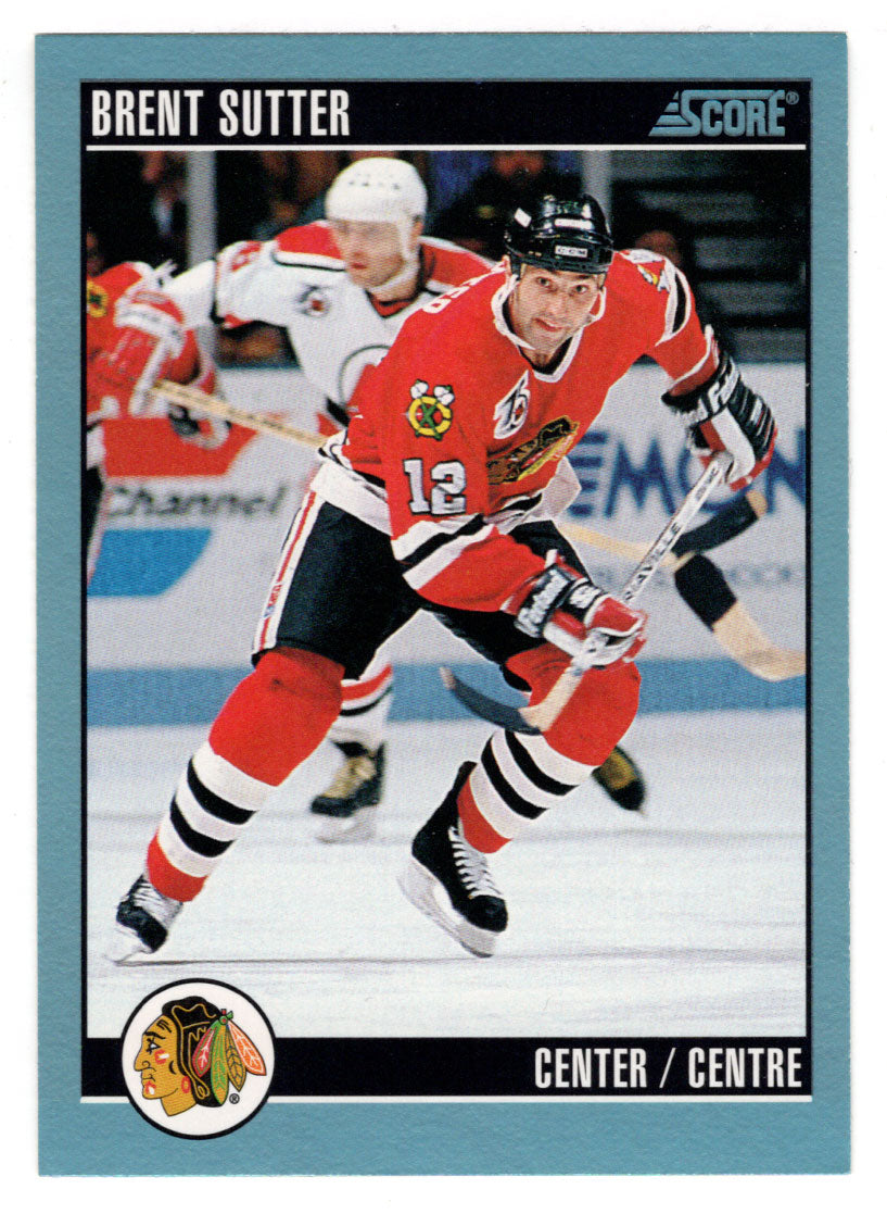 Brent Sutter - Chicago Blackhawk (NHL Hockey Card) 1992-93 Score Canadian # 112 Mint