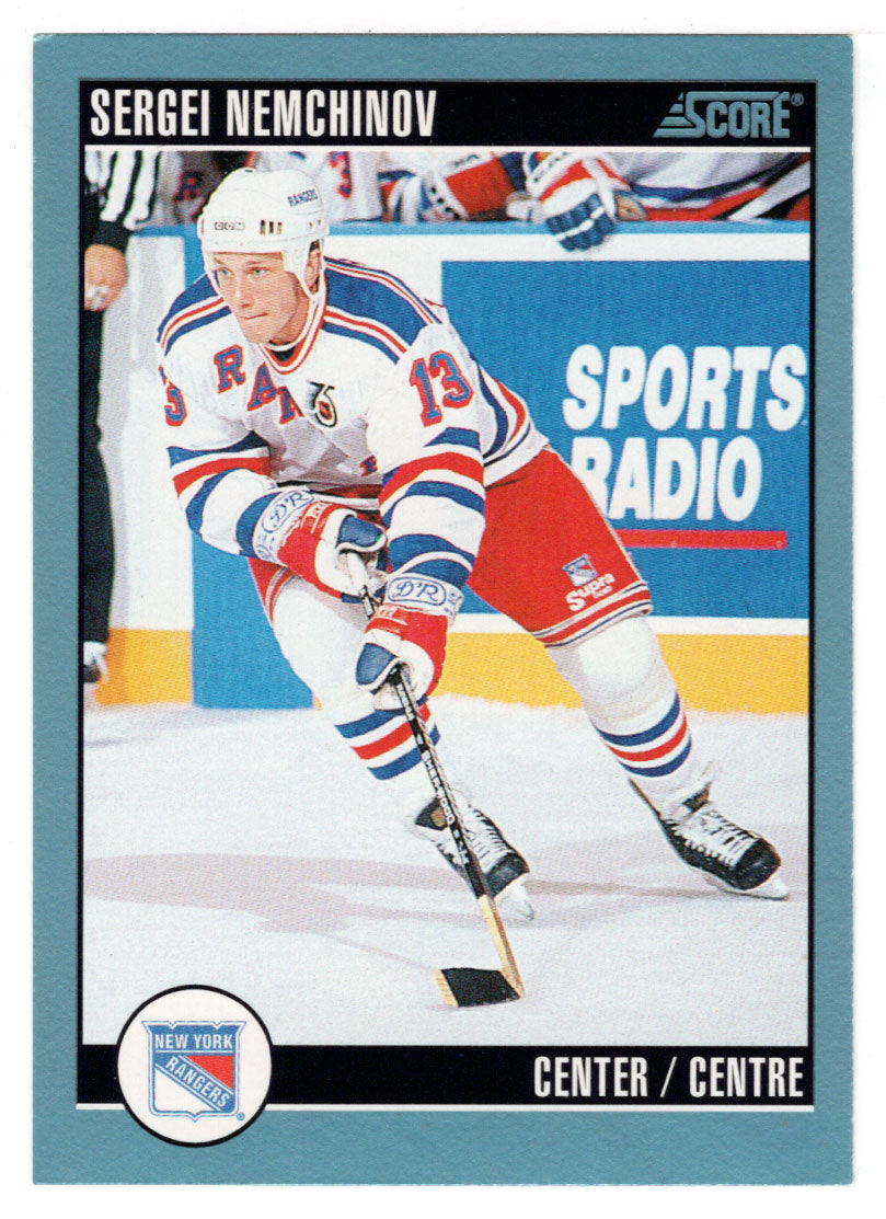 Sergei Nemchinov - New York Rangers (NHL Hockey Card) 1992-93 Score Canadian # 115 Mint