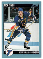 Rick Zombo - St. Louis Blues (NHL Hockey Card) 1992-93 Score Canadian # 154 Mint