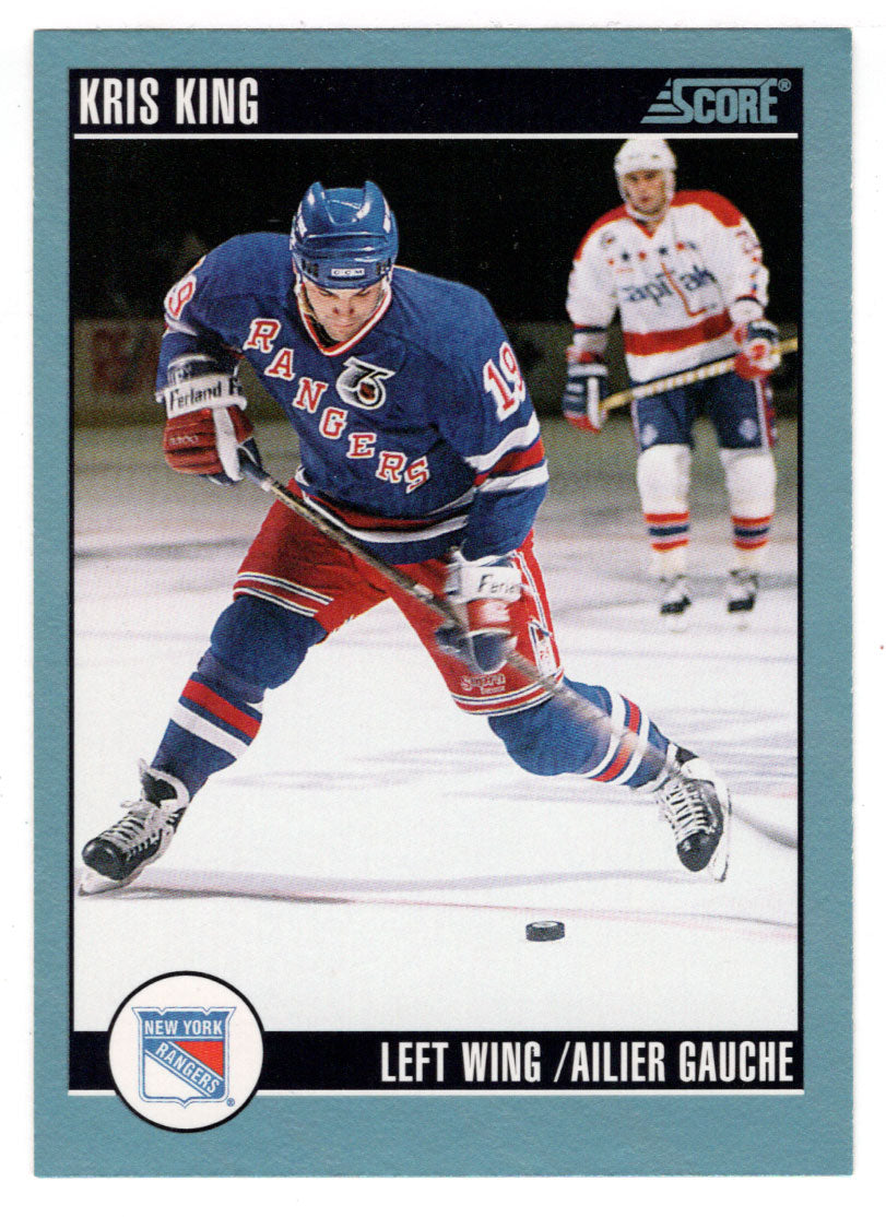 Kris King - New York Rangers (NHL Hockey Card) 1992-93 Score Canadian # 181 Mint