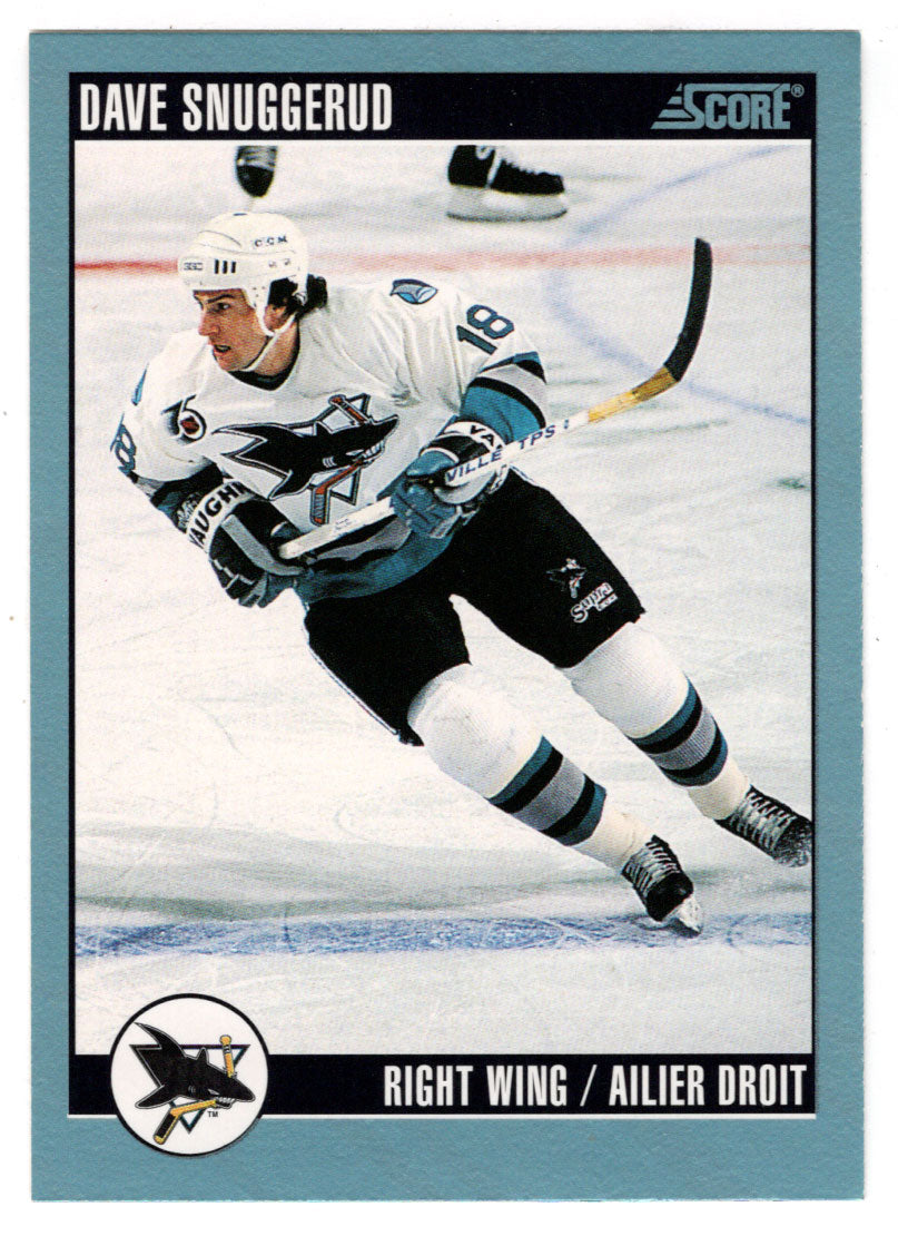 Dave Snuggerud - San Jose Sharks (NHL Hockey Card) 1992-93 Score Canadian # 182 Mint