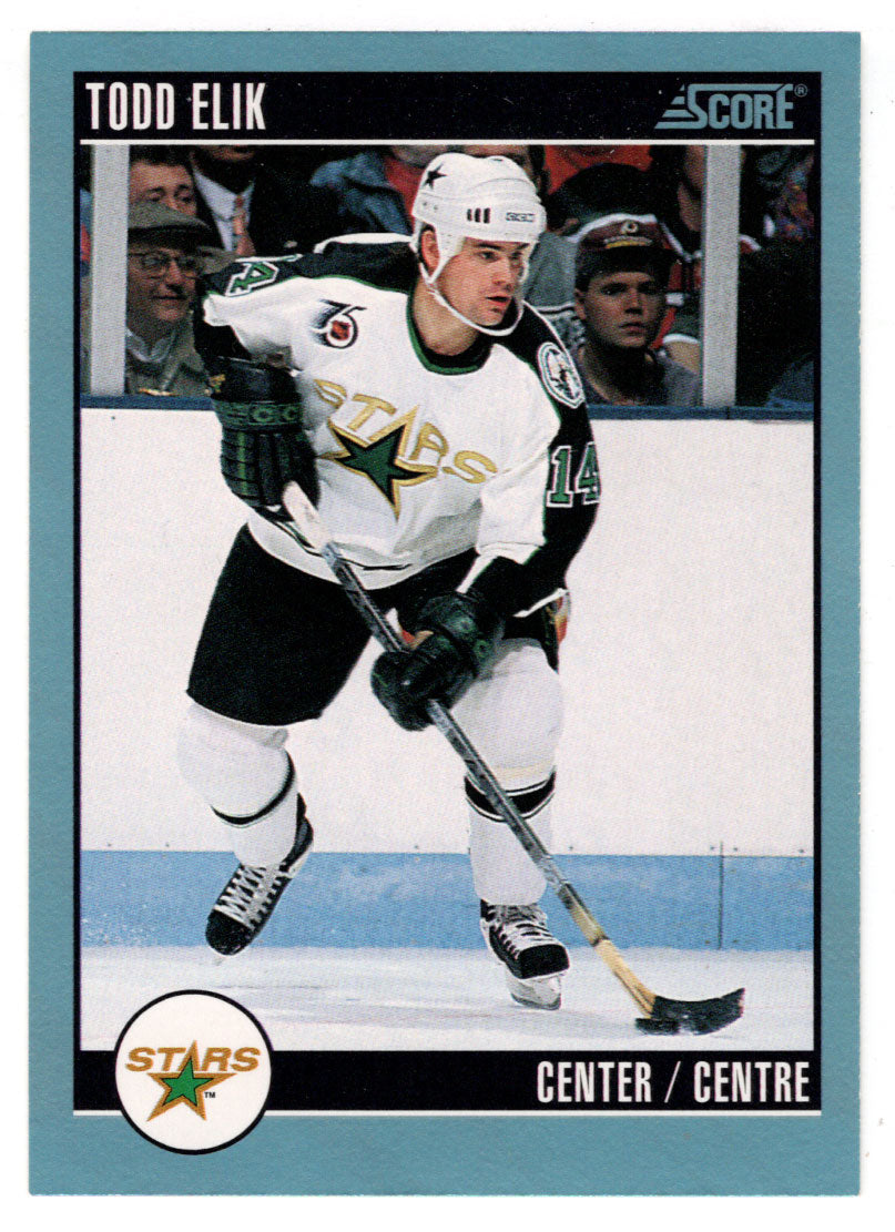 Todd Elik - Minnesota North Stars (NHL Hockey Card) 1992-93 Score Canadian # 307 Mint