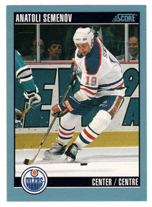 Anatoli Semenov - Edmonton Oilers (NHL Hockey Card) 1992-93 Score Canadian # 336 Mint