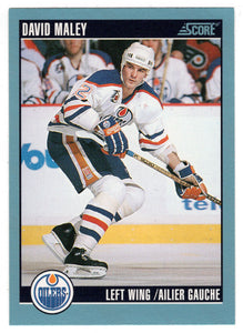 David Maley - Edmonton Oilers (NHL Hockey Card) 1992-93 Score Canadian # 370 Mint