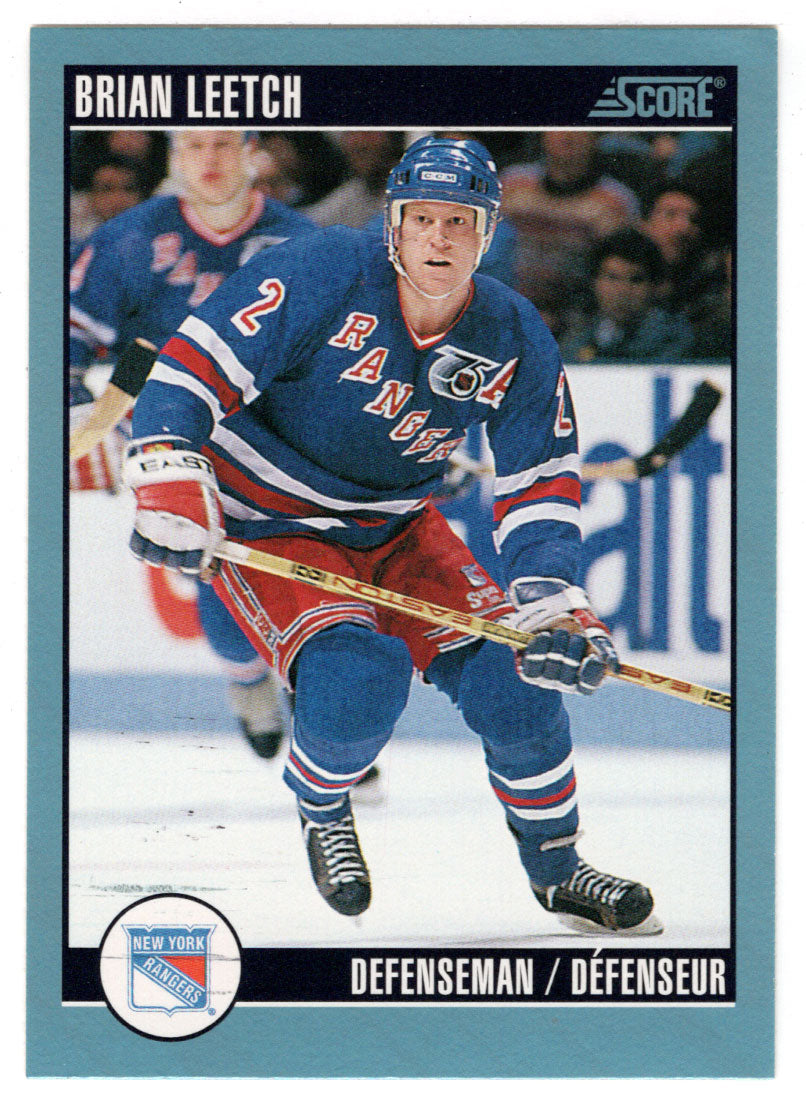 Brian Leetch - New York Rangers (NHL Hockey Card) 1992-93 Score Canadian # 375 Mint