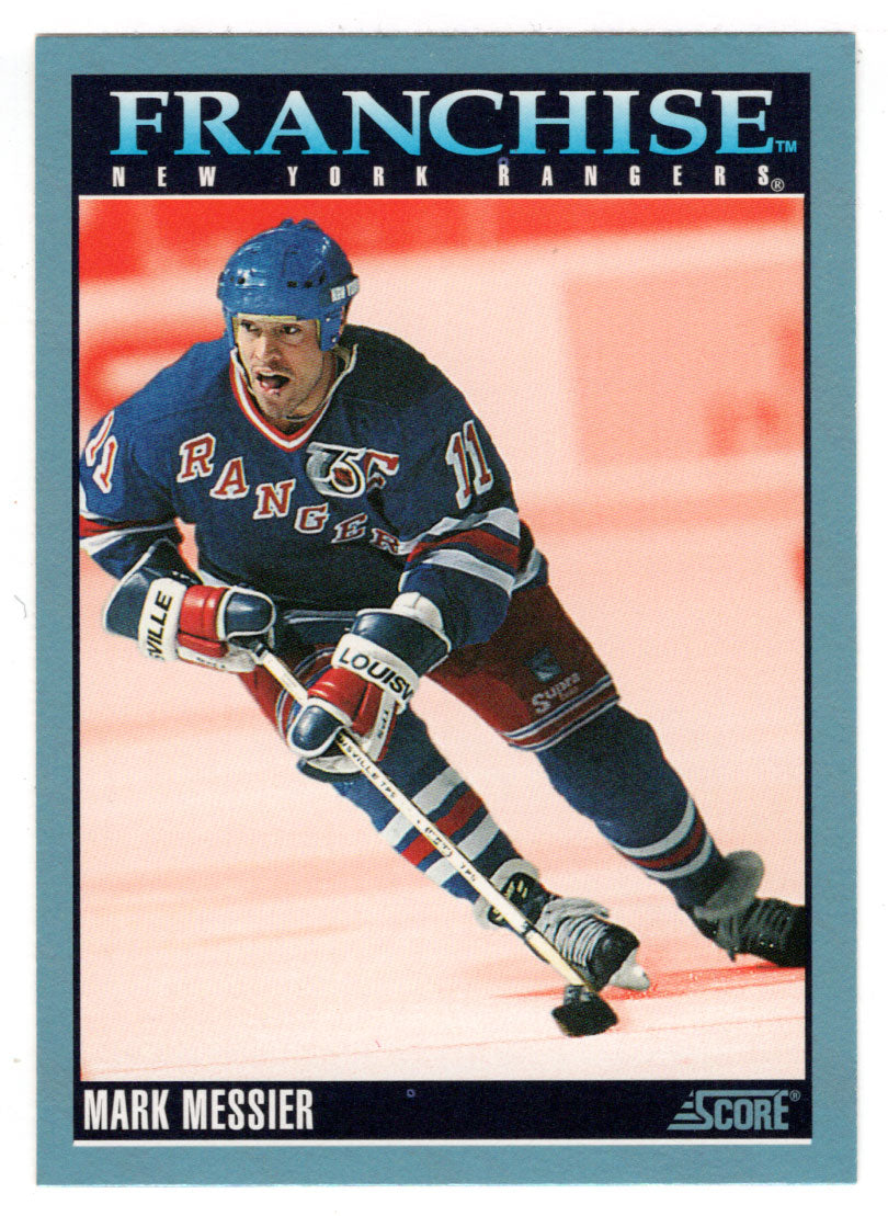 Mark Messier - New York Rangers - Franchise Player (NHL Hockey Card) 1992-93 Score Canadian # 431 Mint
