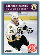 Steve Heinze - Boston Bruins - Top Prospects (NHL Hockey Card) 1992-93 Score Canadian # 476 Mint