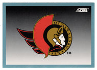Ottawa Senators Logo (NHL Hockey Card) 1992-93 Score Canadian # 512 Mint