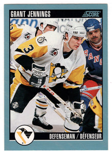 Grant Jennings - Pittsburgh Penguins (NHL Hockey Card) 1992-93 Score Canadian # 542 Mint