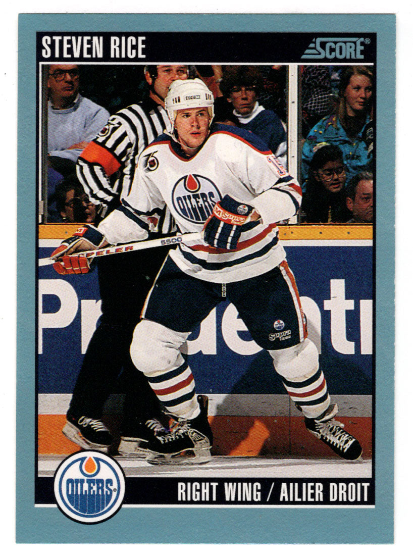 Steven Rice - Edmonton Oilers (NHL Hockey Card) 1992-93 Score Canadian # 545 Mint