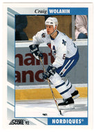 Craig Wolanin - Quebec Nordiques (NHL Hockey Card) 1992-93 Score # 21 Mint