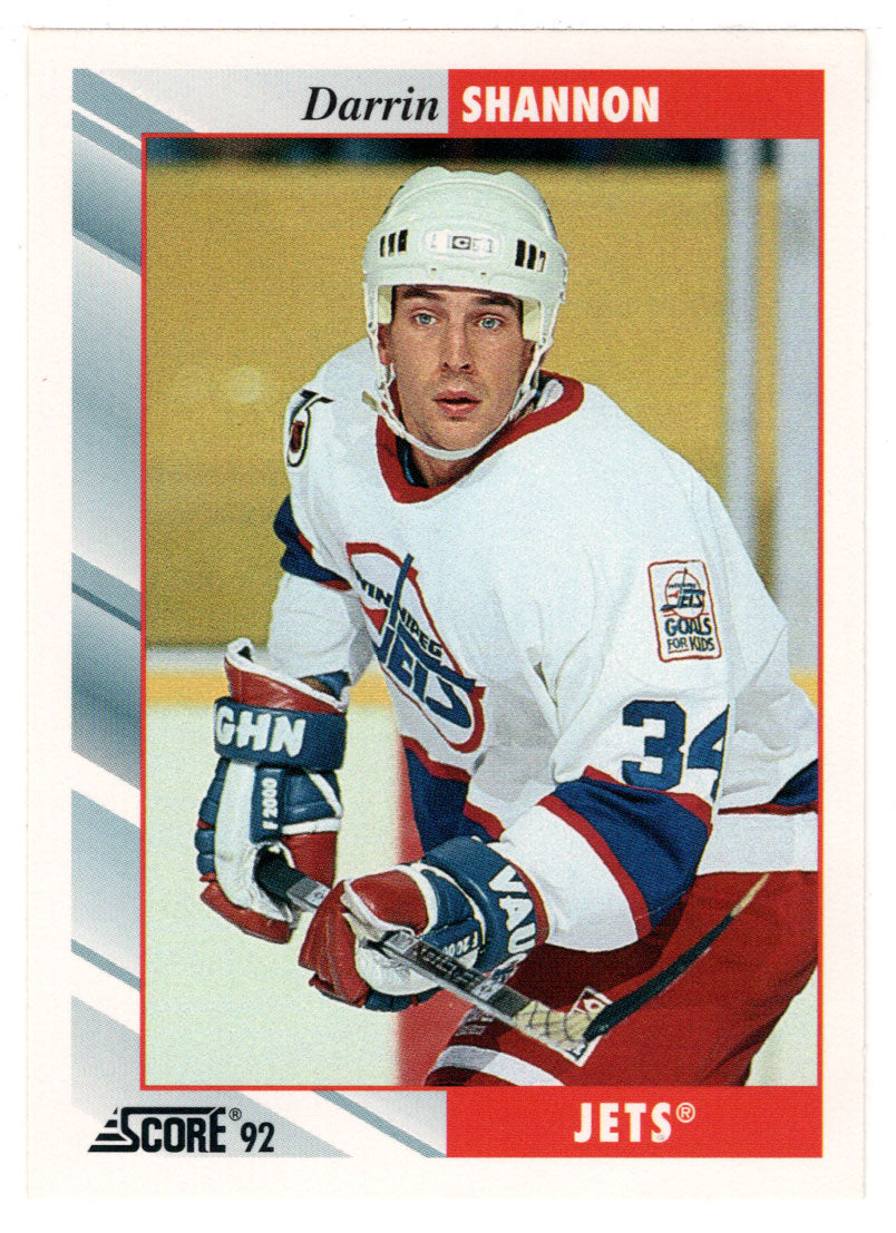 Darrin Shannon - Winnipeg Jets (NHL Hockey Card) 1992-93 Score