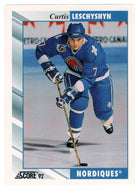 Curtis Leschyshyn - Quebec Nordiques (NHL Hockey Card) 1992-93 Score # 87 Mint