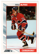 Mike McPhee - Montreal Canadiens (NHL Hockey Card) 1992-93 Score # 91 Mint