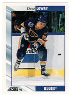 Dave Lowry - St. Louis Blues (NHL Hockey Card) 1992-93 Score # 109 Mint