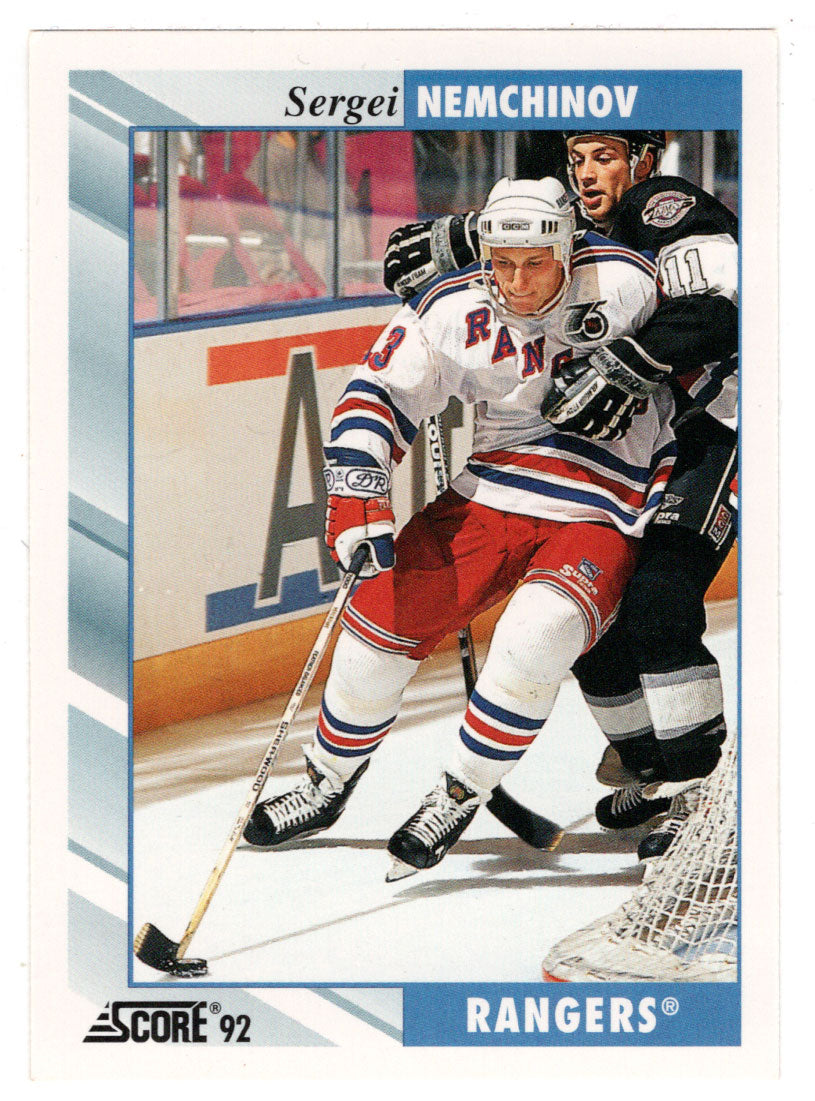 Sergei Nemchinov - New York Rangers (NHL Hockey Card) 1992-93 Score # 115 Mint
