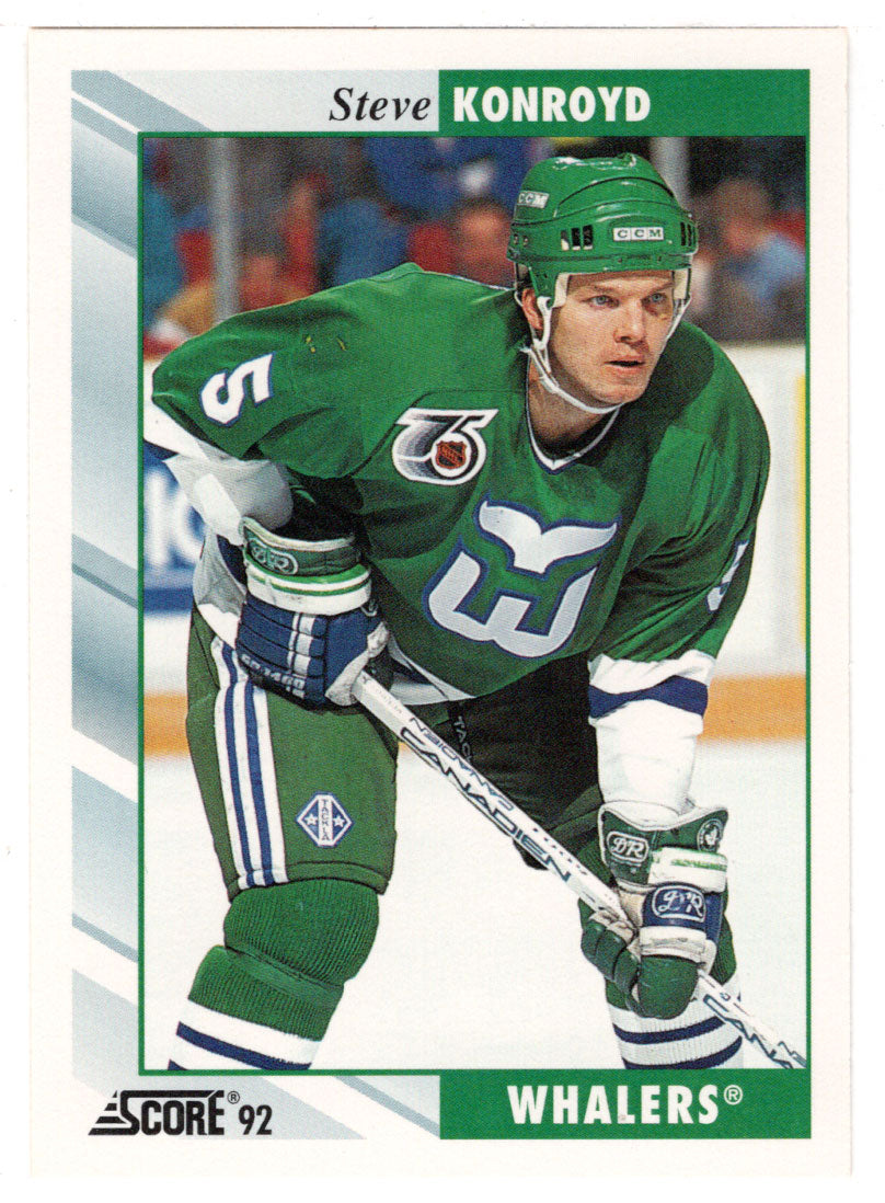 Steve Konroyd - Hartford Whalers (NHL Hockey Card) 1992-93 Score # 172 Mint