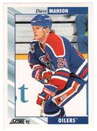 Dave Manson - Edmonton Oilers (NHL Hockey Card) 1992-93 Score # 214 Mint