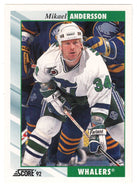 Mikael Andersson - Hartford Whalers (NHL Hockey Card) 1992-93 Score # 215 Mint