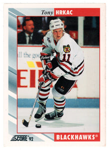 Tony Hrkac - Chicago Blackhawks (NHL Hockey Card) 1992-93 Score # 407 Mint