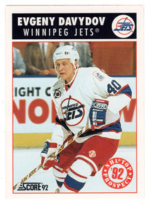 Evgeny Davydov - Winnipeg Jets - Top Prospect (NHL Hockey Card) 1992-93 Score # 456 Mint