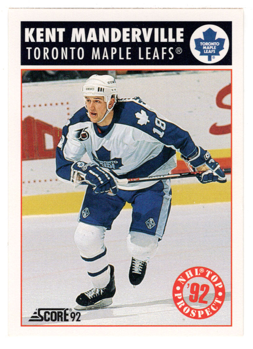 Kent Manderville - Toronto Maple Leafs - Top Prospect (NHL Hockey Card) 1992-93 Score # 458 Mint