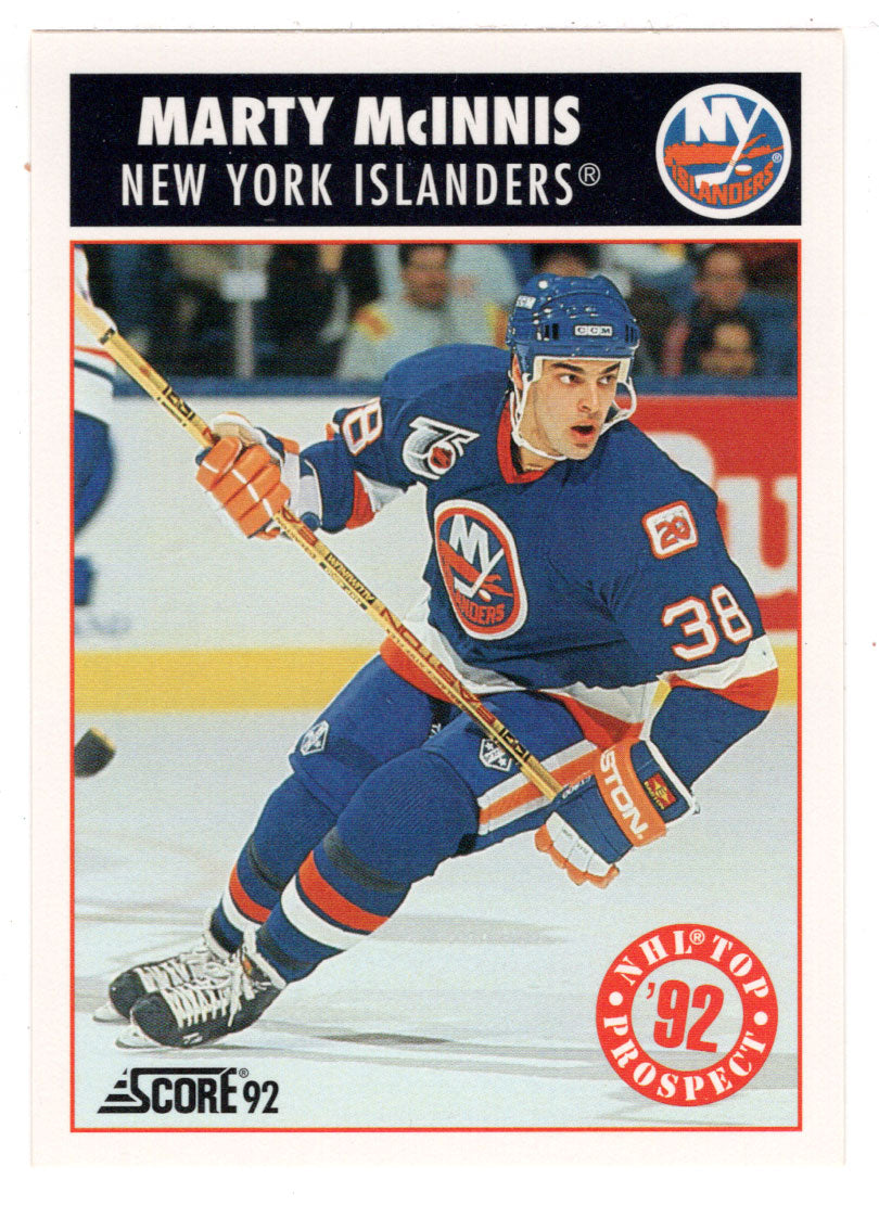Marty McInnis - New York Islanders - Top Prospect (NHL Hockey Card) 1992-93 Score # 465 Mint