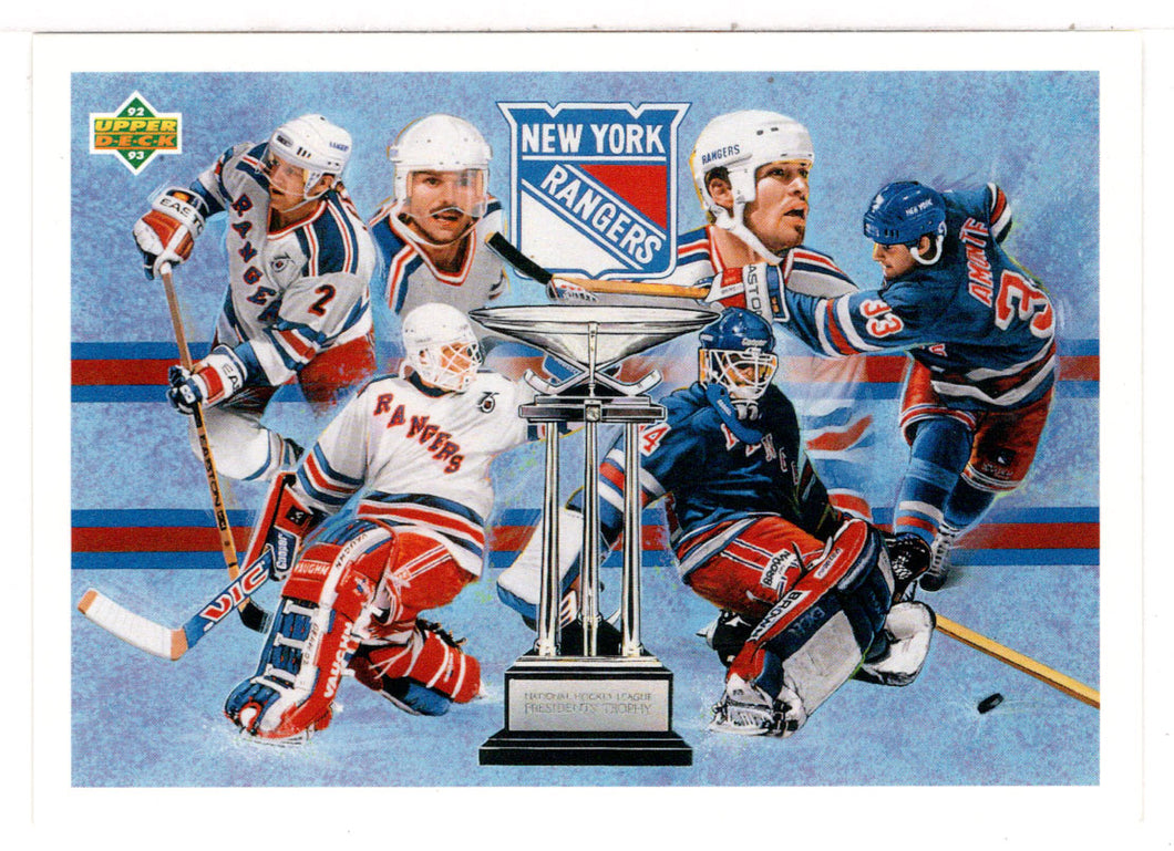 New York Rangers - Presidents' Trophy (NHL Hockey Card) 1992-93 Upper Deck # 34 Mint