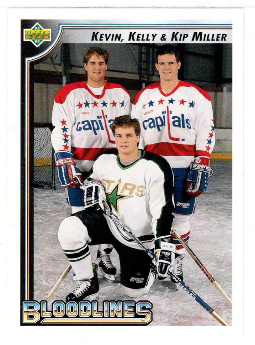 Kevin Miller - Kelly Miller - Kip Miller - Washington Capitals - Minnesota North Stars - Bloodlines (NHL Hockey Card) 1992-93 Upper Deck # 35 Mint
