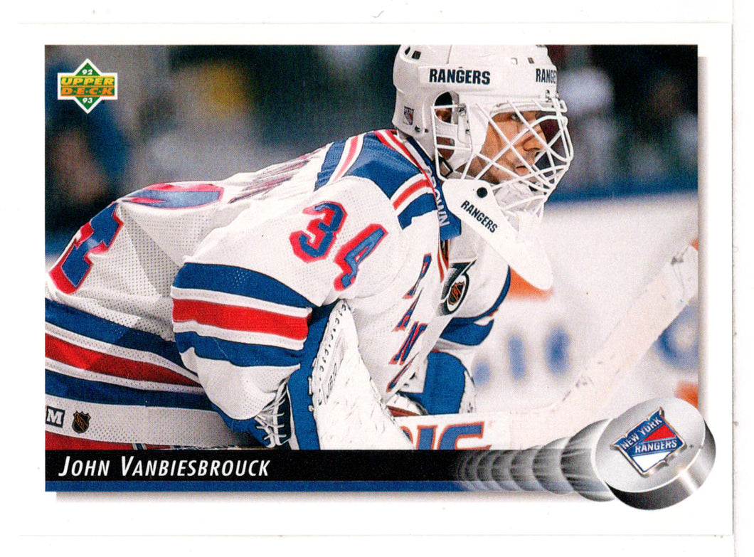 John Vanbiesbrouck - New York Rangers (NHL Hockey Card) 1992-93 Upper Deck # 44 Mint