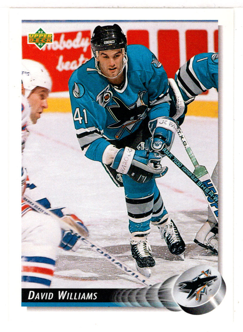 David Williams RC - San Jose Sharks (NHL Hockey Card) 1992-93 Upper Deck # 51 Mint