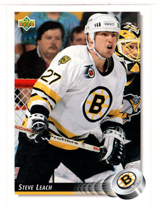 Steve Leach - Boston Bruins (NHL Hockey Card) 1992-93 Upper Deck # 61 Mint