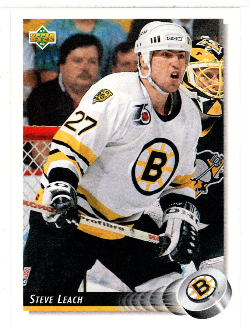 Steve Leach - Boston Bruins (NHL Hockey Card) 1992-93 Upper Deck # 61 Mint